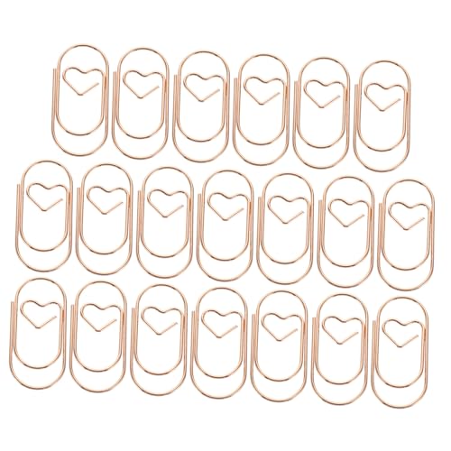 SOPOTUTU 20 Stück Metall Büroklammern Lesezeichen Clips Roségold Herz Form Dekorative Papierklammern Für Dokumente Karten Fotos Büro Schule SOPOTUTU 20 Stück Metall Büroklammern Lesezeichen Clips Roségold Herz Form Dekorative Papierklammern Für Dokumente Karten Fotos Büro Schule von SOPOTUTU