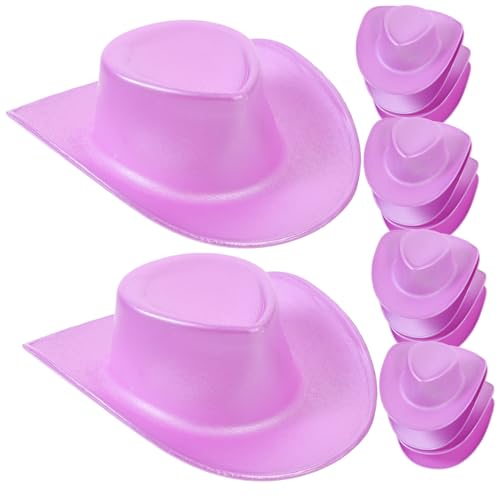 SOPOTUTU 20 Stück Mini Cowboyhut Cowgirlhut Süße Miniatur Westernhüte Mini Hut Weiß Mini Puppenhüte Mini Kuhmädchenhut Kunstdekoration Miniaturhüte Für Partys Kunststoff von SOPOTUTU