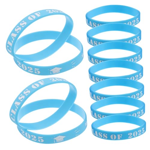 SOPOTUTU 20 Stück Silikon Armbänder zur Abschlussfeier Stylische Handgelenkbänder für Schul und College Absolventen Party Zubehör für Feierliche Anlässe von SOPOTUTU