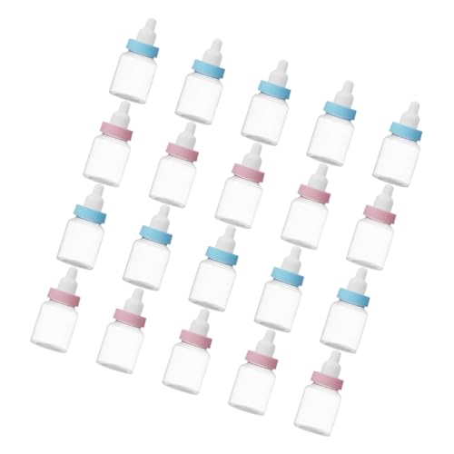 SOPOTUTU 20 Stück Süßigkeiten Box babyflasche babygeschenk Geburtstagsgeschenke für Babys Süßigkeitenbehälter Süßigkeiten für die Babyparty Mini-Milchflaschen für die Babyparty Plastik von SOPOTUTU