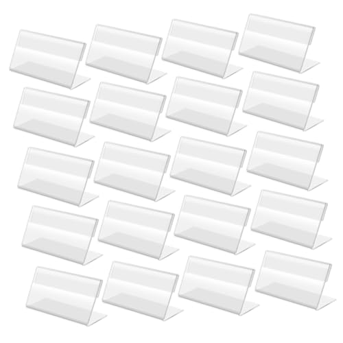 SOPOTUTU 20 Stück Teiliges Mini Tischaufsteller Langlebiger Preisschildhalter für Supermarkt Büro Klarer Preisetikettenständer Stabiler Business Card Display Halter SOPOTUTU 20 Stück Teiliges Mini Tischaufsteller Langlebiger Preisschildhalter für Supermarkt Büro Klarer Preisetikettenständer Stabiler Business Card Display Halter von SOPOTUTU