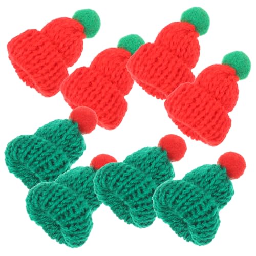 SOPOTUTU 20 Stück Teiliges Miniatur Weihnachtsmützen aus Robustem Material für DIY Bastelarbeiten und Weihnachtsfeier Dekoration Geeignet für Weinflaschen Handarbeiten und Festliche von SOPOTUTU
