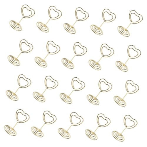 SOPOTUTU 20 Stück Tischkartenhalter aus Metall Herzform Kartenhalter mit Standfuß Dekorative Halter für Hochzeiten Partys und Besondere Anlässe SOPOTUTU 20 Stück Tischkartenhalter aus Metall Herzform Kartenhalter mit Standfuß Dekorative Halter für Hochzeiten Partys und Besondere Anlässe von SOPOTUTU