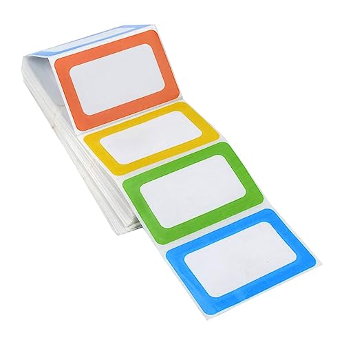 SOPOTUTU 200 Stück Selbstklebende Namensetiketten Aufkleber Bunte Schreibbare Namensschilder für Kleidung Schule Büro und Praktische Label Sticker zur Einfachen Organisation und SOPOTUTU 200 Stück Selbstklebende Namensetiketten Aufkleber Bunte Schreibbare Namensschilder für Kleidung Schule Büro und Praktische Label Sticker zur Einfachen Organisation und von SOPOTUTU