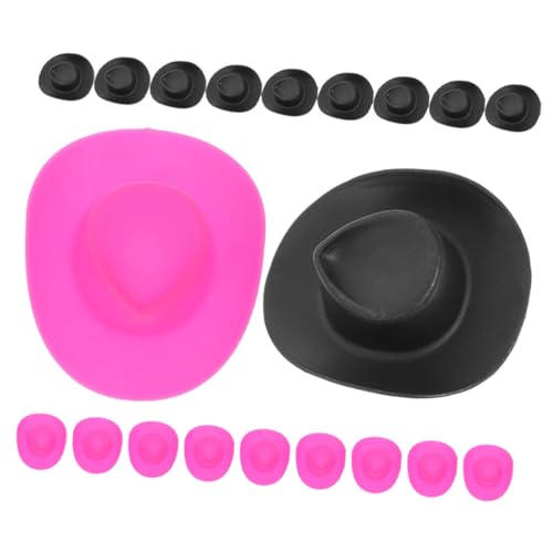 SOPOTUTU 20stücke Mini Hüte Für Bastelprojekte Farbige Western Cowgirl Hüte Dekorative Puppenhüte Für Und von SOPOTUTU