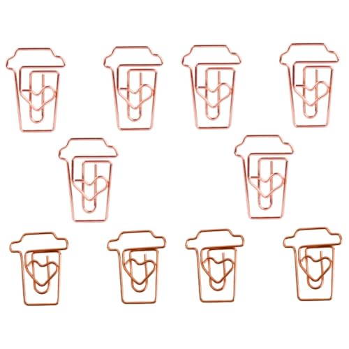 SOPOTUTU 24 Stück Teiliges Kreative Metall Büroklammern in Kaffeetassenform Stabile und Fotoclips in Roségold und Gold Praktische Organizer für Büro und Zuhause Langlebig und Formbeständig SOPOTUTU 24 Stück Teiliges Kreative Metall Büroklammern in Kaffeetassenform Stabile und Fotoclips in Roségold und Gold Praktische Organizer für Büro und Zuhause Langlebig und Formbeständig von SOPOTUTU