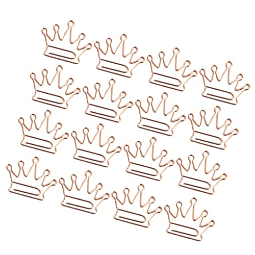 SOPOTUTU 24 Stück Teiliges Kronenförmige Rosegold Büroklammern Kreative Lesezeichen Starke Metallclips Für Büro Schule Party Robuste Papierhalter Und Geldklammer SOPOTUTU 24 Stück Teiliges Kronenförmige Rosegold Büroklammern Kreative Lesezeichen Starke Metallclips Für Büro Schule Party Robuste Papierhalter Und Geldklammer von SOPOTUTU
