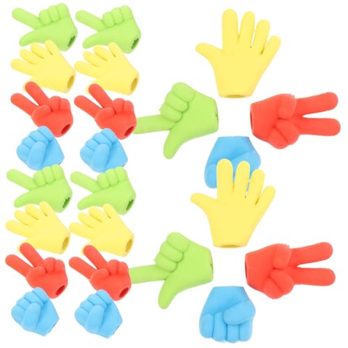 SOPOTUTU 24 Stück Teiliges Radiergummis in Fingerform Weiche Radiergummis als Bleistiftaufstecker Vielseitige Radierer für Kindergarten Schule und Kreative Nutzung Sicheres Material für von SOPOTUTU