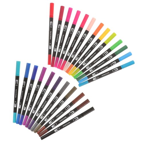 SOPOTUTU 24Stücke Teiliges Waschbare Marker Mit Spitzen Doppelseitige Pinselstifte Für Aquarell Malutensilien Zufälligen Für Kreatives Zeichnen Und Basteln SOPOTUTU 24Stücke Teiliges Waschbare Marker Mit Spitzen Doppelseitige Pinselstifte Für Aquarell Malutensilien Zufälligen Für Kreatives Zeichnen Und Basteln von SOPOTUTU