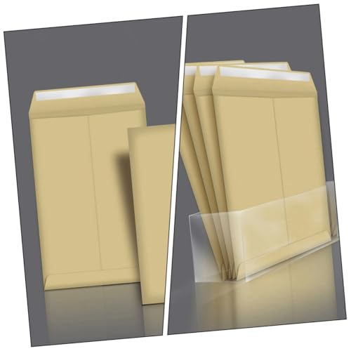 SOPOTUTU 25 Stück Teiliges Extra Starke Versandtaschen aus Braunem Kraftpapier mit Selbstklebendem Verschluss Stabile Briefumschläge für Postkarten Dokumente und Vertrauliche Unterlagen von SOPOTUTU