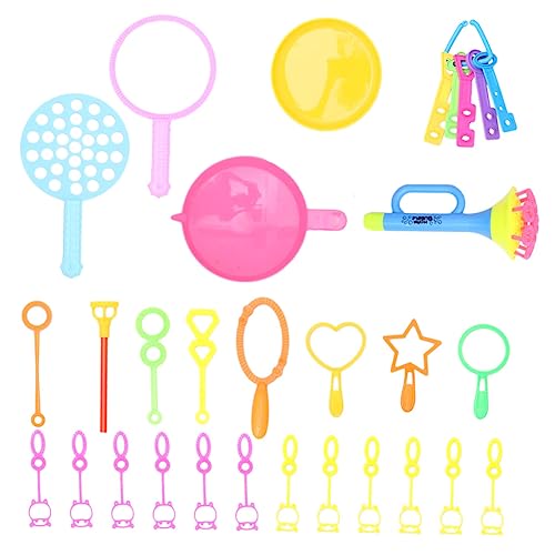 SOPOTUTU 26 Stück Teiliges Bubble Stick Seifenblasenstab mit Langlebigem Griff und Bunten Formen Runden Trays für Bubble Water Sicher und Spaßig für Outdoor Pool Strand Zufällige Farbe SOPOTUTU 26 Stück Teiliges Bubble Stick Seifenblasenstab mit Langlebigem Griff und Bunten Formen Runden Trays für Bubble Water Sicher und Spaßig für Outdoor Pool Strand Zufällige Farbe von SOPOTUTU