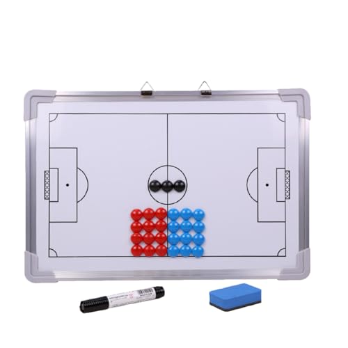 SOPOTUTU 27 Stück Aluminium Fußball Taktiktafel mit Aufhängung Magnetisches Trainingsbrett mit Markern Whiteboard Radiergummi und Stift Leichtes Coaching board für Fußballtraining und SOPOTUTU 27 Stück Aluminium Fußball Taktiktafel mit Aufhängung Magnetisches Trainingsbrett mit Markern Whiteboard Radiergummi und Stift Leichtes Coaching board für Fußballtraining und von SOPOTUTU