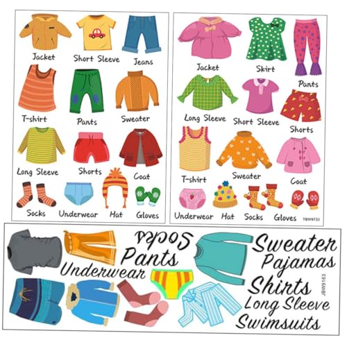 SOPOTUTU 3 Blätter Kleiderschrank Aufkleber Kleidung Klassifizierungs Etiketten Reflektierende Garderoben Sticker Wanddeko Leicht Ablösbar für Mädchen Jungen SOPOTUTU 3 Blätter Kleiderschrank Aufkleber Kleidung Klassifizierungs Etiketten Reflektierende Garderoben Sticker Wanddeko Leicht Ablösbar für Mädchen Jungen von SOPOTUTU