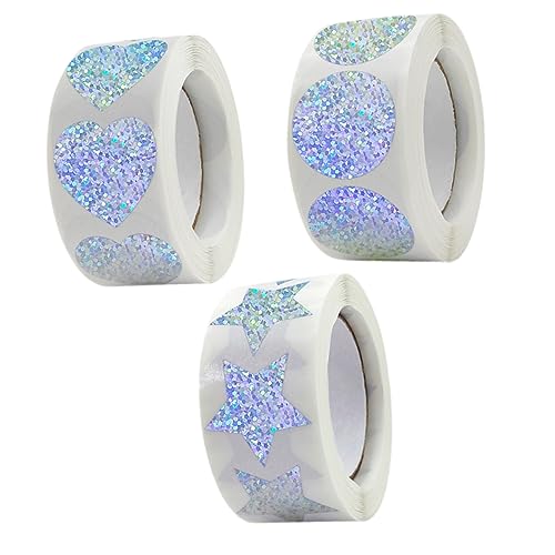 SOPOTUTU 3 Rollen Selbstklebende Aufkleber Herzform und Sternform Etiketten für DIY Geschenkverpackung und Kuvertversiegelung für Hochzeiten Geburtstage und Bastelprojekte SOPOTUTU 3 Rollen Selbstklebende Aufkleber Herzform und Sternform Etiketten für DIY Geschenkverpackung und Kuvertversiegelung für Hochzeiten Geburtstage und Bastelprojekte von SOPOTUTU