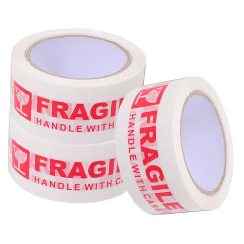 SOPOTUTU 3 Rollen Warnband Umzugsband Klebeband Für Zerbrechliche Gegenstände Selbstklebend Für Zerbrechliche Verpackungen Braunes Versandband Etikettenband Durchsichtiges SOPOTUTU 3 Rollen Warnband Umzugsband Klebeband Für Zerbrechliche Gegenstände Selbstklebend Für Zerbrechliche Verpackungen Braunes Versandband Etikettenband Durchsichtiges von SOPOTUTU