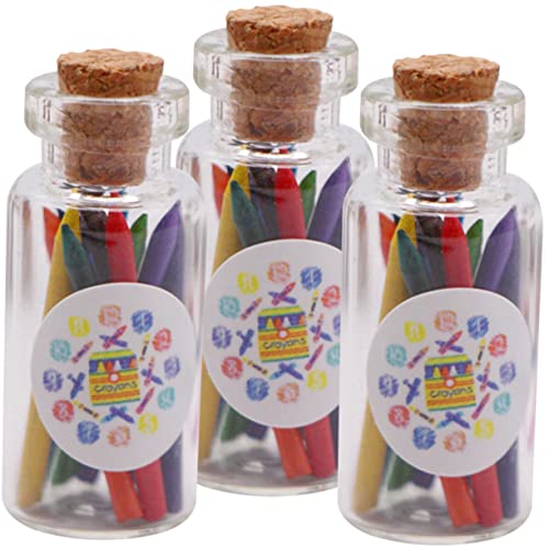 SOPOTUTU 3 Satz Miniaturisierte Buntstifte in Flasche Puppenhaus Deko Kreative Modellbau Zubehör für DIY Miniaturhäuser Farbenfrohe Gestaltungselemente für Bastelprojekte von SOPOTUTU