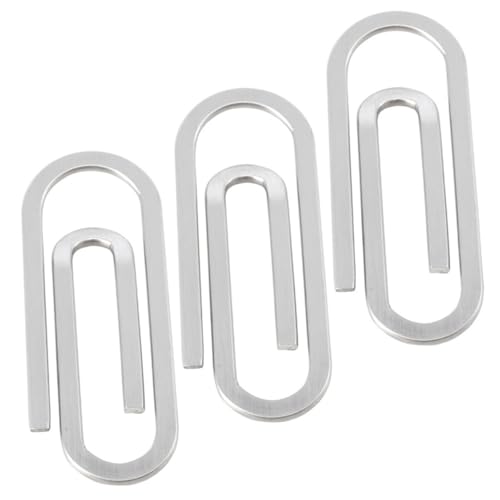 SOPOTUTU 3 Stück Kleine Büroklammern aus Edelstahl Praktische Geld und Papierclips Leichte Multifunktionale Halter für Dokumente Karten und Quittungen im Büro und Alltag SOPOTUTU 3 Stück Kleine Büroklammern aus Edelstahl Praktische Geld und Papierclips Leichte Multifunktionale Halter für Dokumente Karten und Quittungen im Büro und Alltag von SOPOTUTU