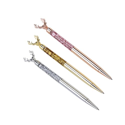 SOPOTUTU 3 Stück Metal Kugelschreiber Glattes Schreiben Tragbar Verschleißfest Geschenkidee für Schüler und Büro Stilvolle Schreibgeräte in Roségold Silber und Goldoptik SOPOTUTU 3 Stück Metal Kugelschreiber Glattes Schreiben Tragbar Verschleißfest Geschenkidee für Schüler und Büro Stilvolle Schreibgeräte in Roségold Silber und Goldoptik von SOPOTUTU