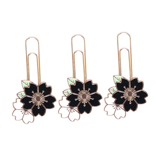 SOPOTUTU 3 Stück Metall Lesezeichen Büroklammern Kirschblüten Design Papierclips für Schule Büro Organizer Zubehör SOPOTUTU 3 Stück Metall Lesezeichen Büroklammern Kirschblüten Design Papierclips für Schule Büro Organizer Zubehör von SOPOTUTU