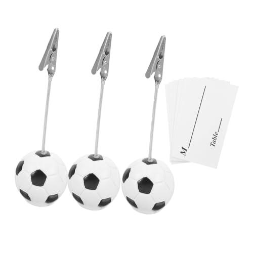 SOPOTUTU 3 Stück Sport Memo Clips aus Harz Ball Design Vielseitige Foto und Tischkartenhalter für Hochzeiten Partys von SOPOTUTU