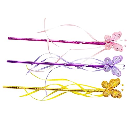 SOPOTUTU 3 Stück Teiliges Feenstäbe mit Schmetterlingsornamenten Bunte Handheld Zauberstäbe für Bühnenauftritte Hexenstab Dekoration für Kostüm und Partyspaß SOPOTUTU 3 Stück Teiliges Feenstäbe mit Schmetterlingsornamenten Bunte Handheld Zauberstäbe für Bühnenauftritte Hexenstab Dekoration für Kostüm und Partyspaß von SOPOTUTU