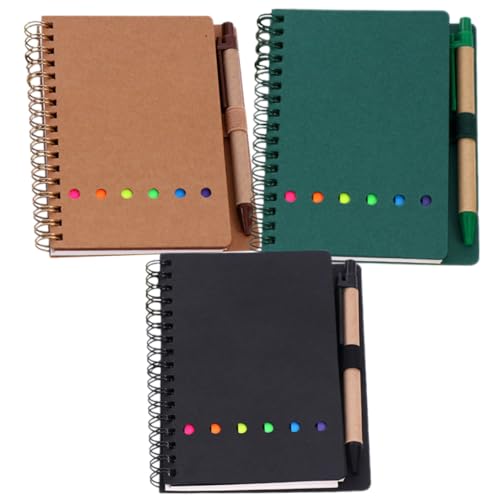 SOPOTUTU 3 Stück Teiliges Spiral Notizbuch mit Monatsplaner und Büro Notizblock Glattes Papier Handliches Design Geeignet für Schüler und Büro Praktische Schreibwaren für Schule und Alltag SOPOTUTU 3 Stück Teiliges Spiral Notizbuch mit Monatsplaner und Büro Notizblock Glattes Papier Handliches Design Geeignet für Schüler und Büro Praktische Schreibwaren für Schule und Alltag von SOPOTUTU