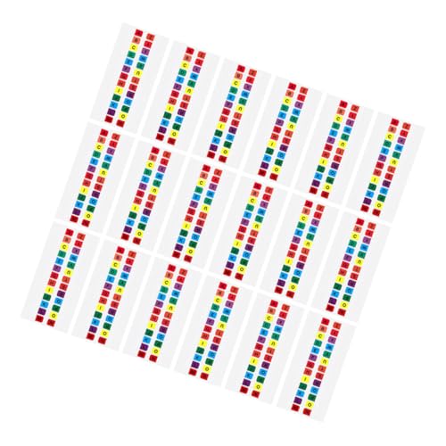 SOPOTUTU 30 Blatt Selbstklebende Bunte Alphabet Index Tabs Kleine Haftnotizen Seitenmarker für Notizbücher und Dokumente Praktische Beschreibbare Registeretiketten aus Pet Material von SOPOTUTU