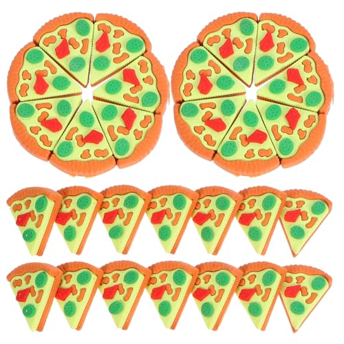 SOPOTUTU 30 Stück Kawaii Pizza Radiergummis aus Tpr Material Mini Schulbedarf für Schüler Sauberes Radieren ohne Schmieren als Klassenraum Preise und Partygeschenke von SOPOTUTU