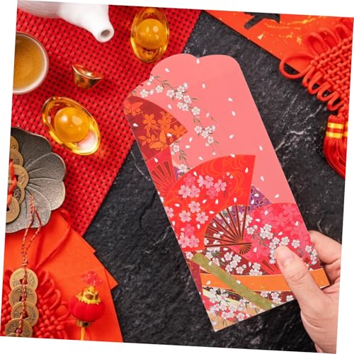 SOPOTUTU 30 Stück Teiliges Japanische Stil Rote Umschläge aus Hochwertigem für Hochzeit Geldgeschenke und Neujahrsfest Filigrane Geldtaschen mit Goldfächer und Kirschblütenmotiven Festlich SOPOTUTU 30 Stück Teiliges Japanische Stil Rote Umschläge aus Hochwertigem für Hochzeit Geldgeschenke und Neujahrsfest Filigrane Geldtaschen mit Goldfächer und Kirschblütenmotiven Festlich von SOPOTUTU