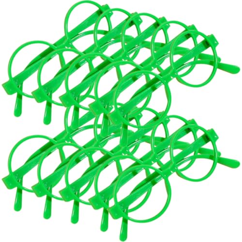 SOPOTUTU 30 Stück Teiliges Kinderbrillenrahmen Rund Grün Lustiges Party accessoire Leichte Dekorative für Fasching und Geburtstags mitgebsel von SOPOTUTU
