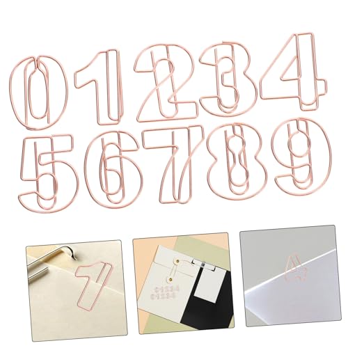 SOPOTUTU 30 Stück Teiliges Kleine Metall Büroklammern Zahlenform Kreative Robuste Aktenklammern für Dokumente Vielseitige Papierklammern für Büro Schule Zuhause Roségold Plattiert SOPOTUTU 30 Stück Teiliges Kleine Metall Büroklammern Zahlenform Kreative Robuste Aktenklammern für Dokumente Vielseitige Papierklammern für Büro Schule Zuhause Roségold Plattiert von SOPOTUTU