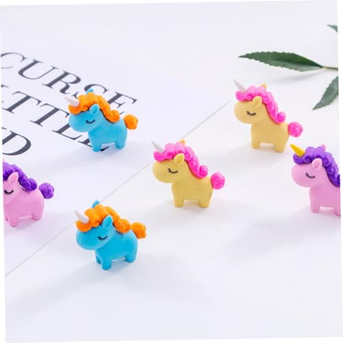 SOPOTUTU 30 Stück Teiliges Niedliche Einhorn Radiergummis Praktische Mini Radierer für Bunte Tier motive Leicht Tragbar als Schülerbedarf und Geschenk für Mädchen von SOPOTUTU