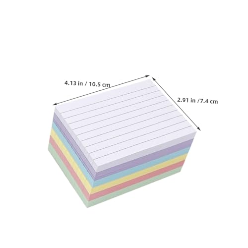 SOPOTUTU 300 Stück Karteikarten Einseitig Liniert Bunte Farben Horizontale Lernkarten für Schule Büro Notizen Prüfungen und Bastelprojekte von SOPOTUTU