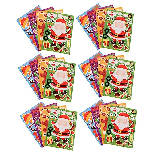 SOPOTUTU 32 Blatt Cartoon Xmas Aufkleber Teile Weihnachts Puzzle Sticker für Verschiedene Designs für Weihnachtsdeko und Bastelprojekte Einfach Anzubringen Entfernen Perfektes für Kleine SOPOTUTU 32 Blatt Cartoon Xmas Aufkleber Teile Weihnachts Puzzle Sticker für Verschiedene Designs für Weihnachtsdeko und Bastelprojekte Einfach Anzubringen Entfernen Perfektes für Kleine von SOPOTUTU
