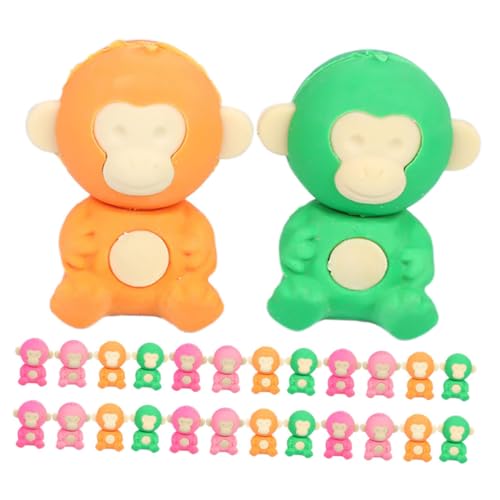 SOPOTUTU 36 Stück Teiliges Affen Radiergummis aus Tpr Niedliche Tier Radiergummis für Schüler Kreative Party Favor Eraser Leichte und Langlebige für Klassenzimmer und Karneval von SOPOTUTU