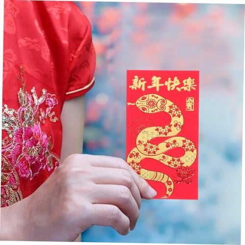 SOPOTUTU 36 Stück Teiliges Traditionelle Rote Umschläge Jahr der Schlange Chinesisches Neujahr Dekoration Praktische Geldgeschenkumschläge für Frühlingsfest und Feierlichkeiten von SOPOTUTU
