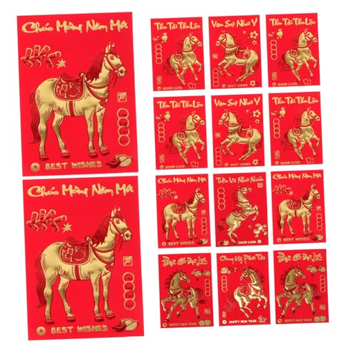 SOPOTUTU 360 Stück Kreative rote Umschläge für das Jahr des Pferdes rote pakete Taschenumschläge Umschläge Chinese Hong Bao Mond Neujahrsgeldumschläge Papier SOPOTUTU 360 Stück Kreative rote Umschläge für das Jahr des Pferdes rote pakete Taschenumschläge Umschläge Chinese Hong Bao Mond Neujahrsgeldumschläge Papier von SOPOTUTU