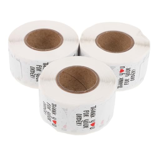 SOPOTUTU 3Roll Dankeschön Aufkleber Rund Selbstklebend Versandkarton Siegel Etiketten für Verpackung Briefumschläge Mailer Small Business Party Feiertag Verpackung SOPOTUTU 3Roll Dankeschön Aufkleber Rund Selbstklebend Versandkarton Siegel Etiketten für Verpackung Briefumschläge Mailer Small Business Party Feiertag Verpackung von SOPOTUTU