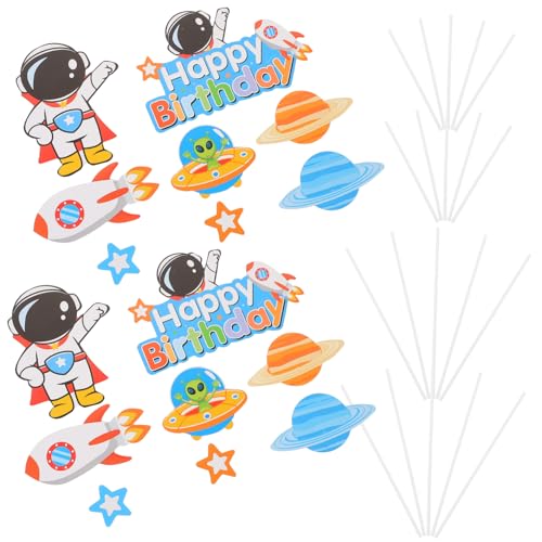 SOPOTUTU 3Sätze Kuchendekoration Astronauten Geburtstags Cupcake Topper Für Weltraum Themenfeiern Deko Für Kuchen Und Desserts Leichte Handhabung Für Kindergeburtstage SOPOTUTU 3Sätze Kuchendekoration Astronauten Geburtstags Cupcake Topper Für Weltraum Themenfeiern Deko Für Kuchen Und Desserts Leichte Handhabung Für Kindergeburtstage von SOPOTUTU