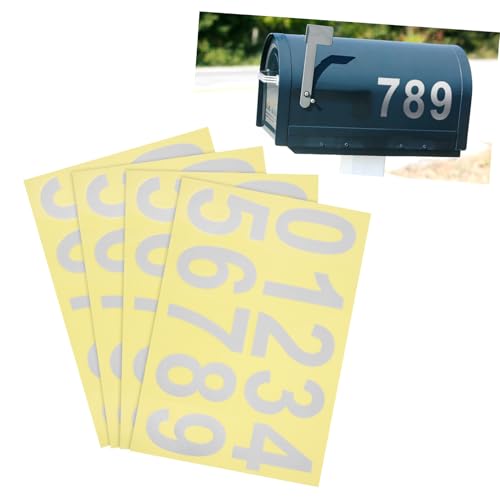 SOPOTUTU 4 Blätter Reflektierende Hausnummer Aufkleber Bögen Selbstklebend Wetterfest Groß Sichtbar Adressschild für Briefkasten Tür Abfallbehälter mit Stark Haftendem PVC Material SOPOTUTU 4 Blätter Reflektierende Hausnummer Aufkleber Bögen Selbstklebend Wetterfest Groß Sichtbar Adressschild für Briefkasten Tür Abfallbehälter mit Stark Haftendem PVC Material von SOPOTUTU