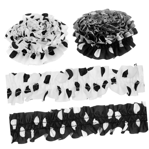 SOPOTUTU 4 Rollen Rüschenspitze Stoffband Rüschendesign Chiffonband Weich Strapazierfähig Nähen Kleidung Verzierung DIY Handwerk SOPOTUTU 4 Rollen Rüschenspitze Stoffband Rüschendesign Chiffonband Weich Strapazierfähig Nähen Kleidung Verzierung DIY Handwerk von SOPOTUTU
