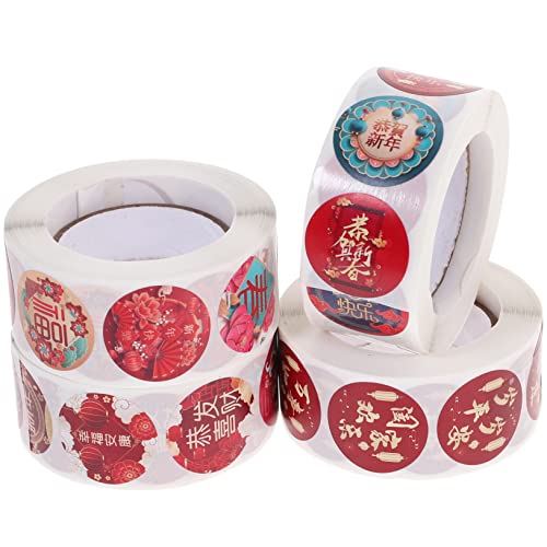 SOPOTUTU 4 Rollen Selbstklebende Aufkleber für Neujahrsfeiern Dekoration Praktische Etiketten mit Chinesischen Neujahrsmotiven DIY Verpackung für und Backwaren SOPOTUTU 4 Rollen Selbstklebende Aufkleber für Neujahrsfeiern Dekoration Praktische Etiketten mit Chinesischen Neujahrsmotiven DIY Verpackung für und Backwaren von SOPOTUTU
