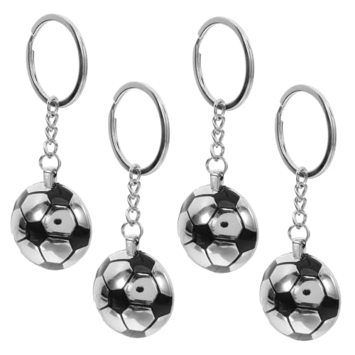 SOPOTUTU 4 Stück Fußball Schlüsselanhänger Fußballkarten Schreibwaren Fußbälle Spiel fußball zubehör fußball party Multifunktionsschlüsselbund Fußballtaschenanhänger Metall Silver SOPOTUTU 4 Stück Fußball Schlüsselanhänger Fußballkarten Schreibwaren Fußbälle Spiel fußball zubehör fußball party Multifunktionsschlüsselbund Fußballtaschenanhänger Metall Silver von SOPOTUTU
