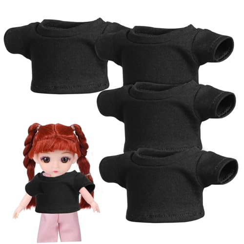 SOPOTUTU 4 Stück Puppe Kurze Ärmel Kleidung Für Stofftiere Stofftierkleidung Tragen Sie Plüschkleidung Spielzeugkleidung Stoffbären-Basic-t-Shirt-Kleidung Gestrickte Baumwolle Black SOPOTUTU 4 Stück Puppe Kurze Ärmel Kleidung Für Stofftiere Stofftierkleidung Tragen Sie Plüschkleidung Spielzeugkleidung Stoffbären-Basic-t-Shirt-Kleidung Gestrickte Baumwolle Black von SOPOTUTU