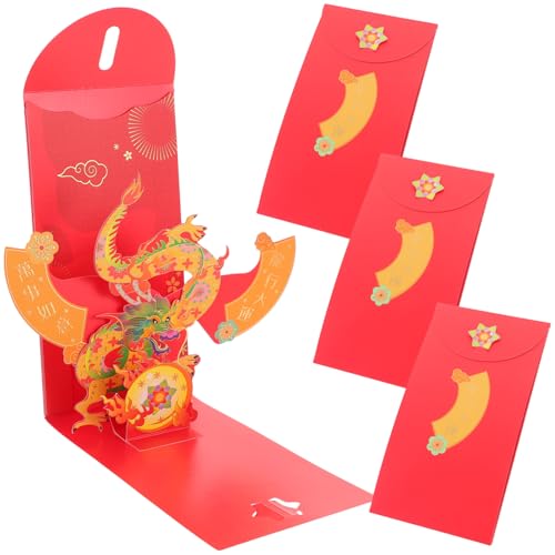 SOPOTUTU 4 Stück Rote Umschläge Jahr Des Drachen Chinesisches Neujahr Dekoration Frühlingsfest Festliche Geldumschläge mit Traditionellen Mustern für Bargeld SOPOTUTU 4 Stück Rote Umschläge Jahr Des Drachen Chinesisches Neujahr Dekoration Frühlingsfest Festliche Geldumschläge mit Traditionellen Mustern für Bargeld von SOPOTUTU