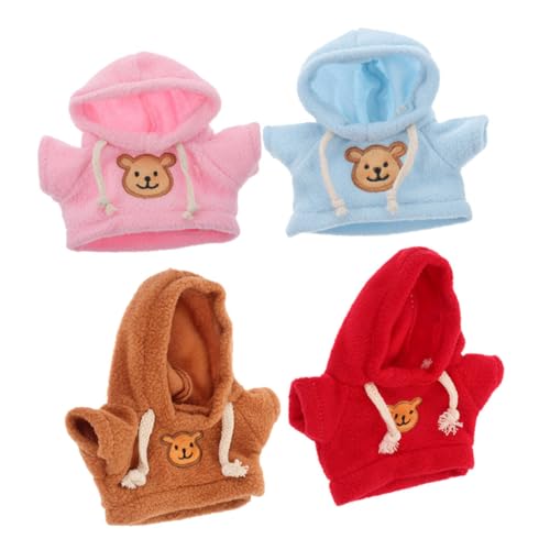 SOPOTUTU 4 Stück Sweatshirt -Puppe Kuscheltiere Kleidung Puppenkleidung Kleidung Für Plüschtiere -bär-kostüm Plüschige Kleidung Stoff von SOPOTUTU