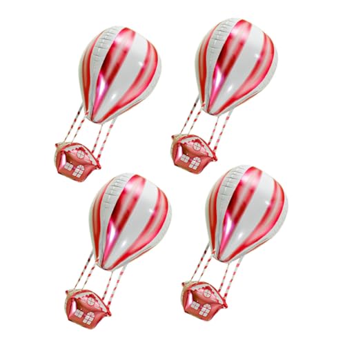 SOPOTUTU 4 Stück Teiliges Aluminium Folienballon in Rot Heißluftballon Form für Geburtstagsfeier Shower und Kinderparty Deko Lebendige Farben und Detailreiche Verarbeitung Fotorequisite SOPOTUTU 4 Stück Teiliges Aluminium Folienballon in Rot Heißluftballon Form für Geburtstagsfeier Shower und Kinderparty Deko Lebendige Farben und Detailreiche Verarbeitung Fotorequisite von SOPOTUTU