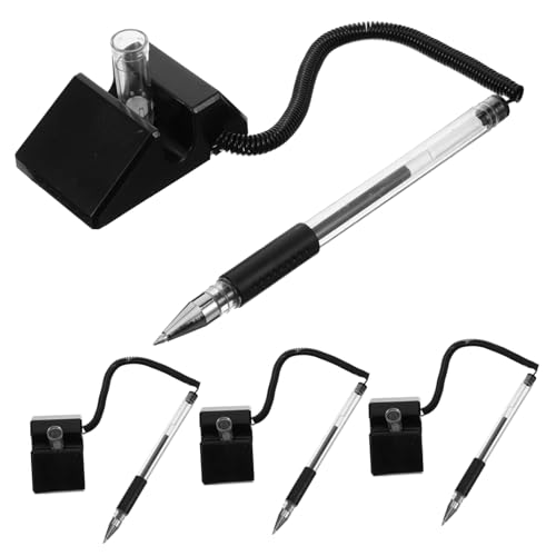 SOPOTUTU 4 Stück Teiliges Desktop Kugelschreiber Schwarz mit Stifthalter Glattes Schreiben Business Tisch Stift für Büro und Unterschrift Feststehend Langlebig und Komfortabel SOPOTUTU 4 Stück Teiliges Desktop Kugelschreiber Schwarz mit Stifthalter Glattes Schreiben Business Tisch Stift für Büro und Unterschrift Feststehend Langlebig und Komfortabel von SOPOTUTU