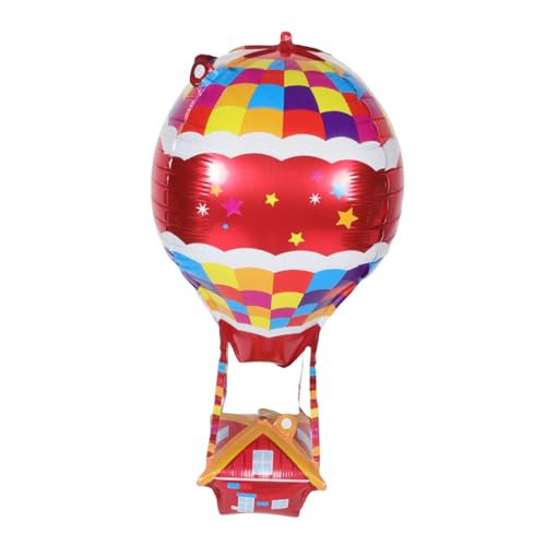 SOPOTUTU 4 Stück Teiliges Heißluftballon Folienballons für Kindergeburtstag und Festlichkeiten Wiederverwendbare Deko für Hochzeiten und Feiern Einfache Handhabung Auffälliges Design von SOPOTUTU