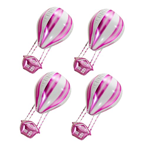 SOPOTUTU 4 Stück Teiliges Heißluftballon Folienballons in Langlebige Aluminiumfolie Kinderfreundliche Geburtstagsdekoration für Party und Auffälliges Design für Festliche Atmosphäre von SOPOTUTU